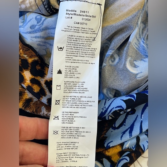 Joseph Ribkoff Leopard Baroque Rhinestone Tunic - Picture 5 of 5